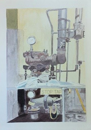 Jean, Stop Tap, watercolour.